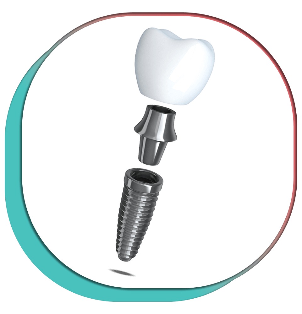 tooth illustration with graphical border